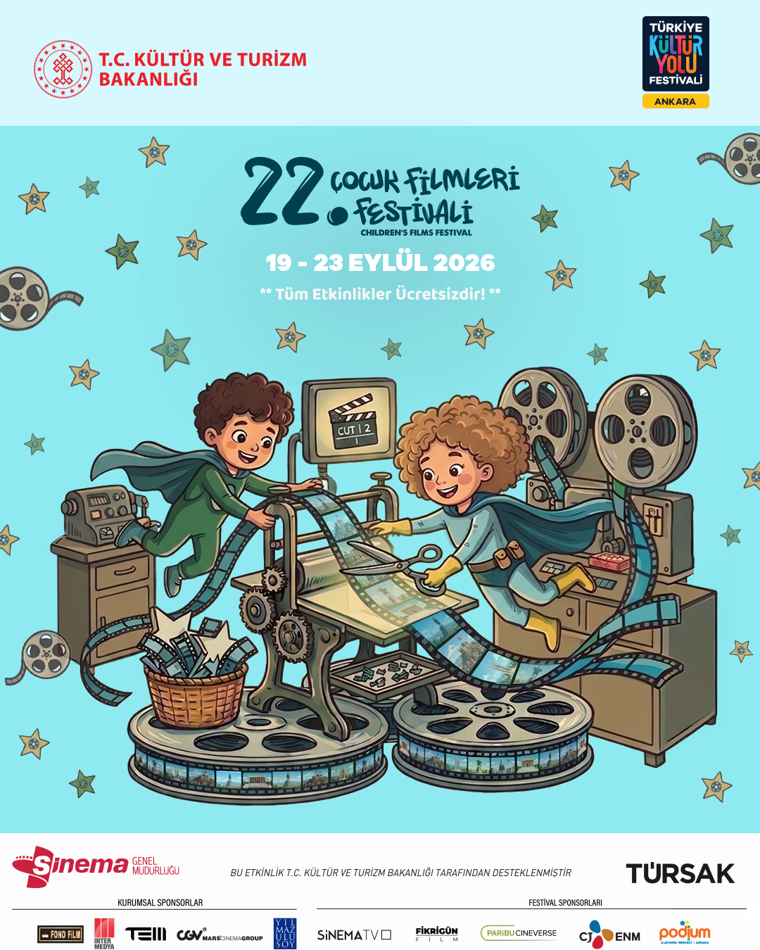 22. Türsak Çocuk Filmleri Festivali Ankara’da Çocuklarla Buluşuyor
